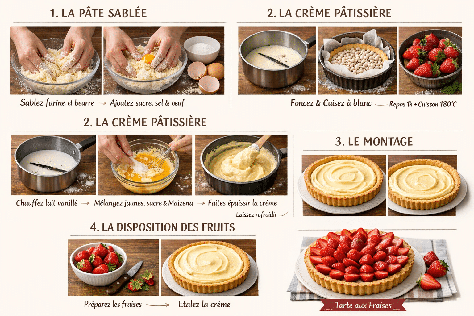 Étape par Étape: Tarte aux Fraises et à la Crème Pâtissière