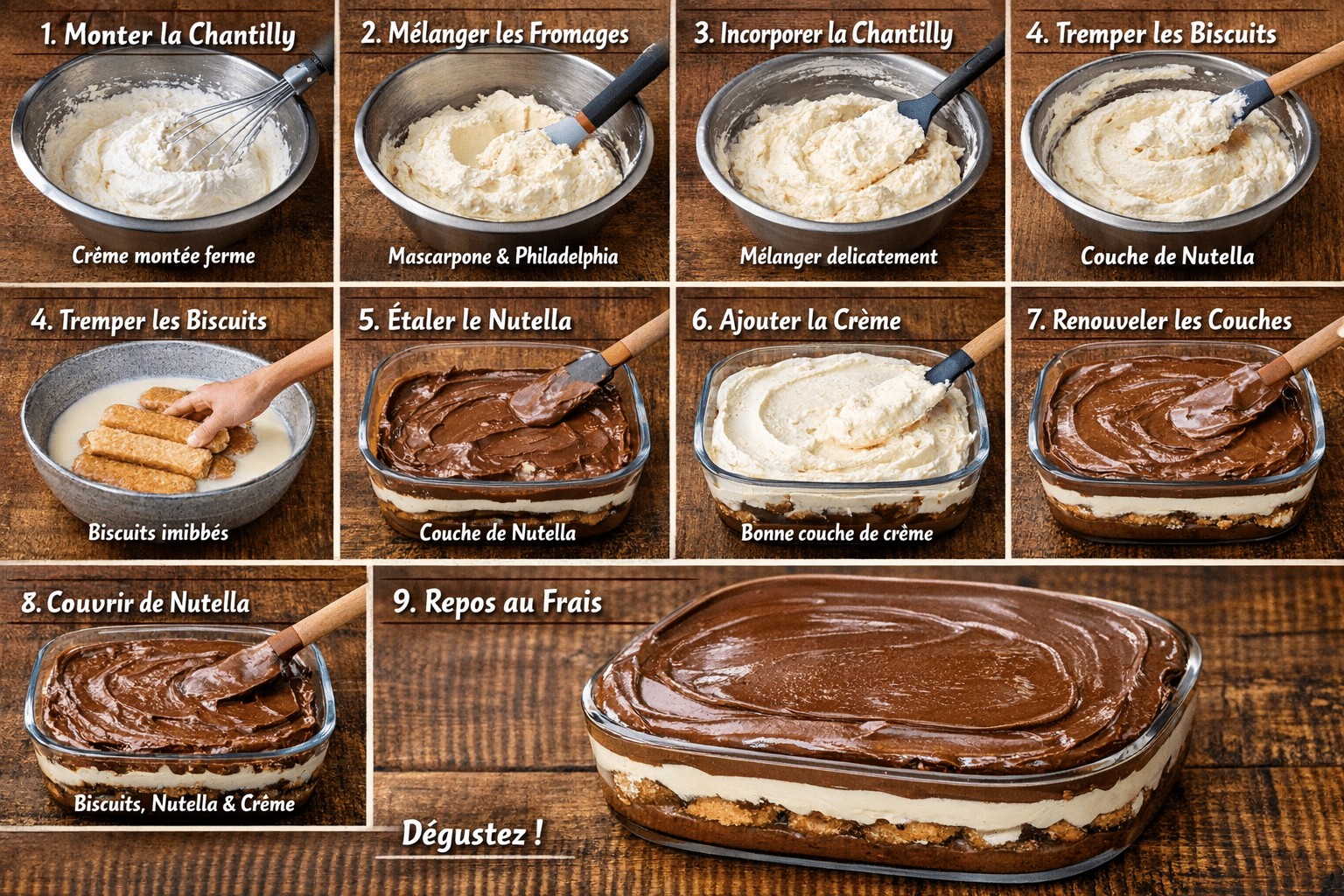 Clés pour le Tiramisu Nutella sans Œufs