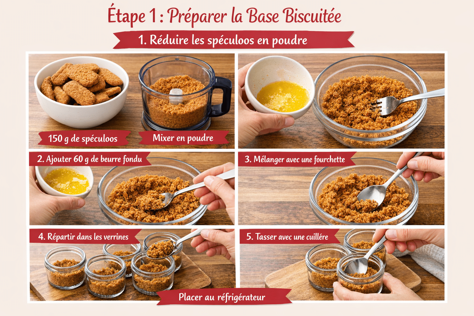 Étape 1 : Préparer la base biscuitée
