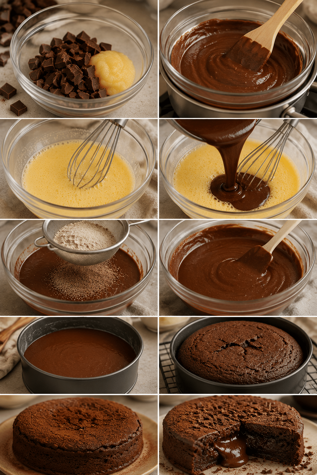 Étape par Étape: Fondant au Chocolat Léger sans Sucre ni Beurre