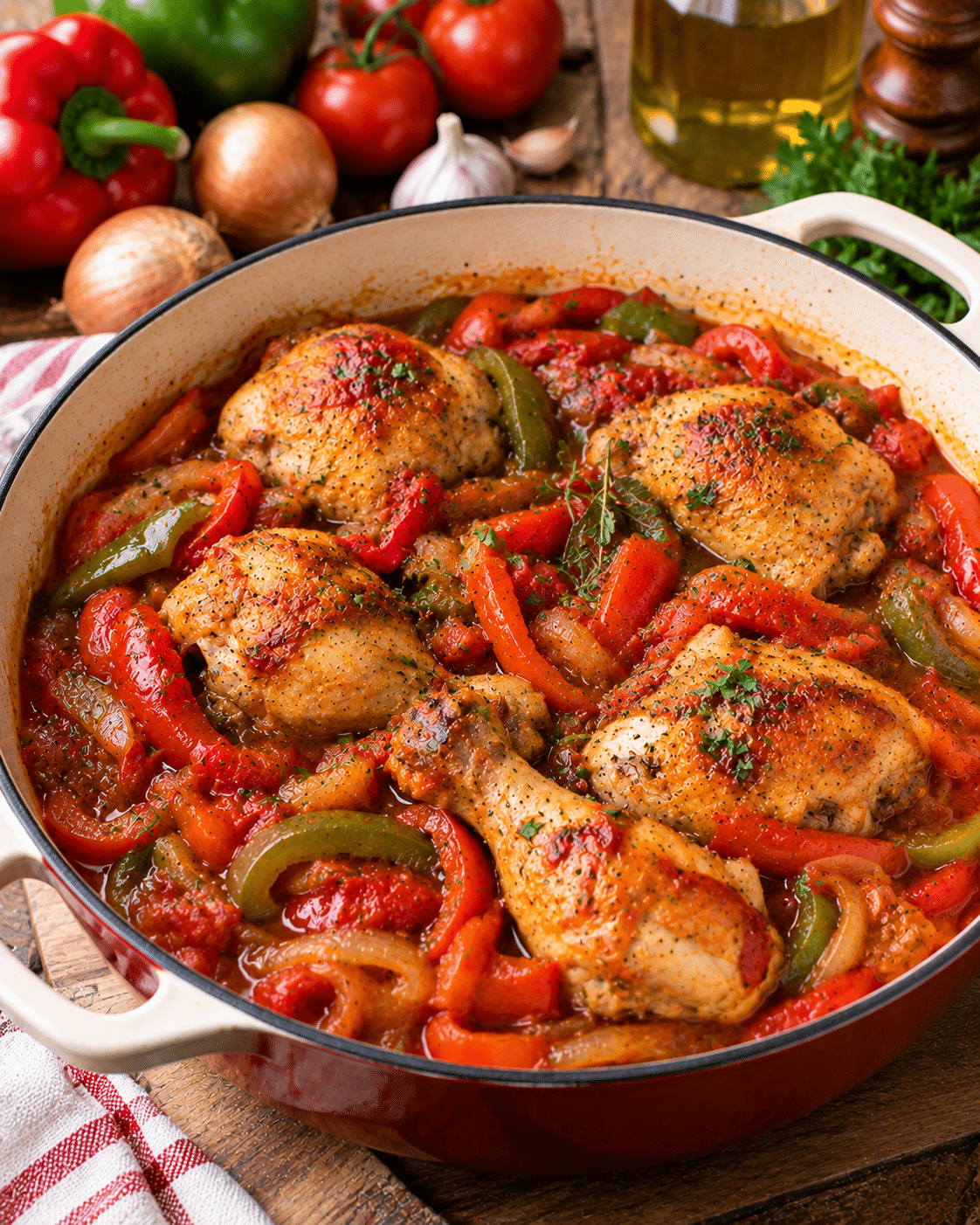 Poulet basquaise savoureux : Une Recette Familiale et Inratable !