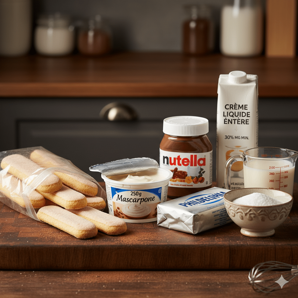 Tiramisu au Nutella : Une Douceur Sans Œufs Facile à Réaliser Facile