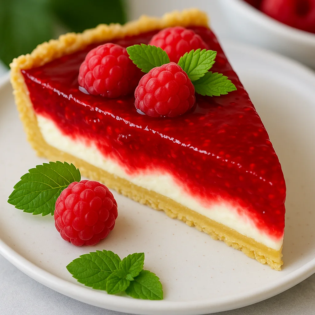 Tarte au mascarpone et aux framboises