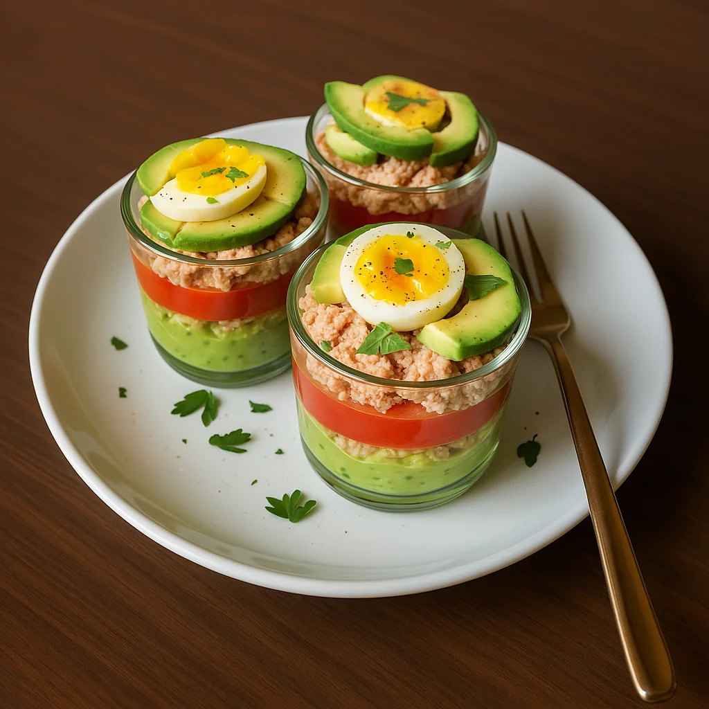 Verrines Avocat Thon Tomates Œuf