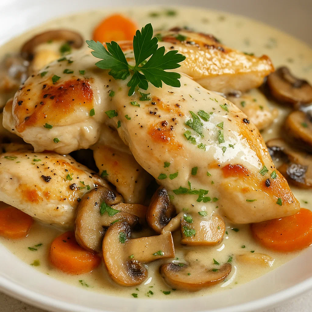 blanquette-de-poulet-cremeuse-2 Blanquette de Poulet Crémeuse