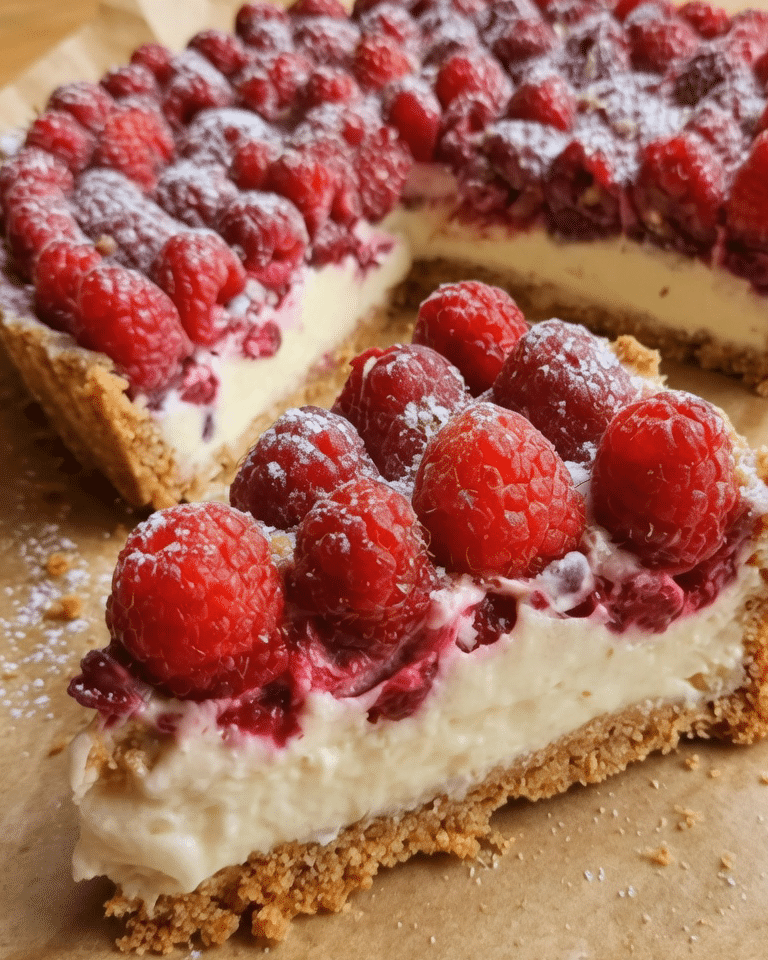 Tarte Sans Cuisson aux Framboises et Spéculoos RECETTE