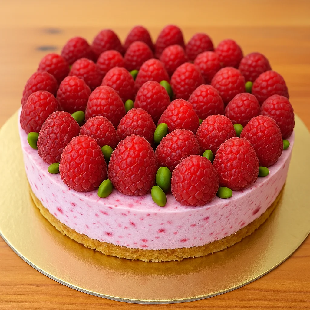 mousse-framboise-et-biscuit-pistache-2 mousse framboise et biscuit pistache