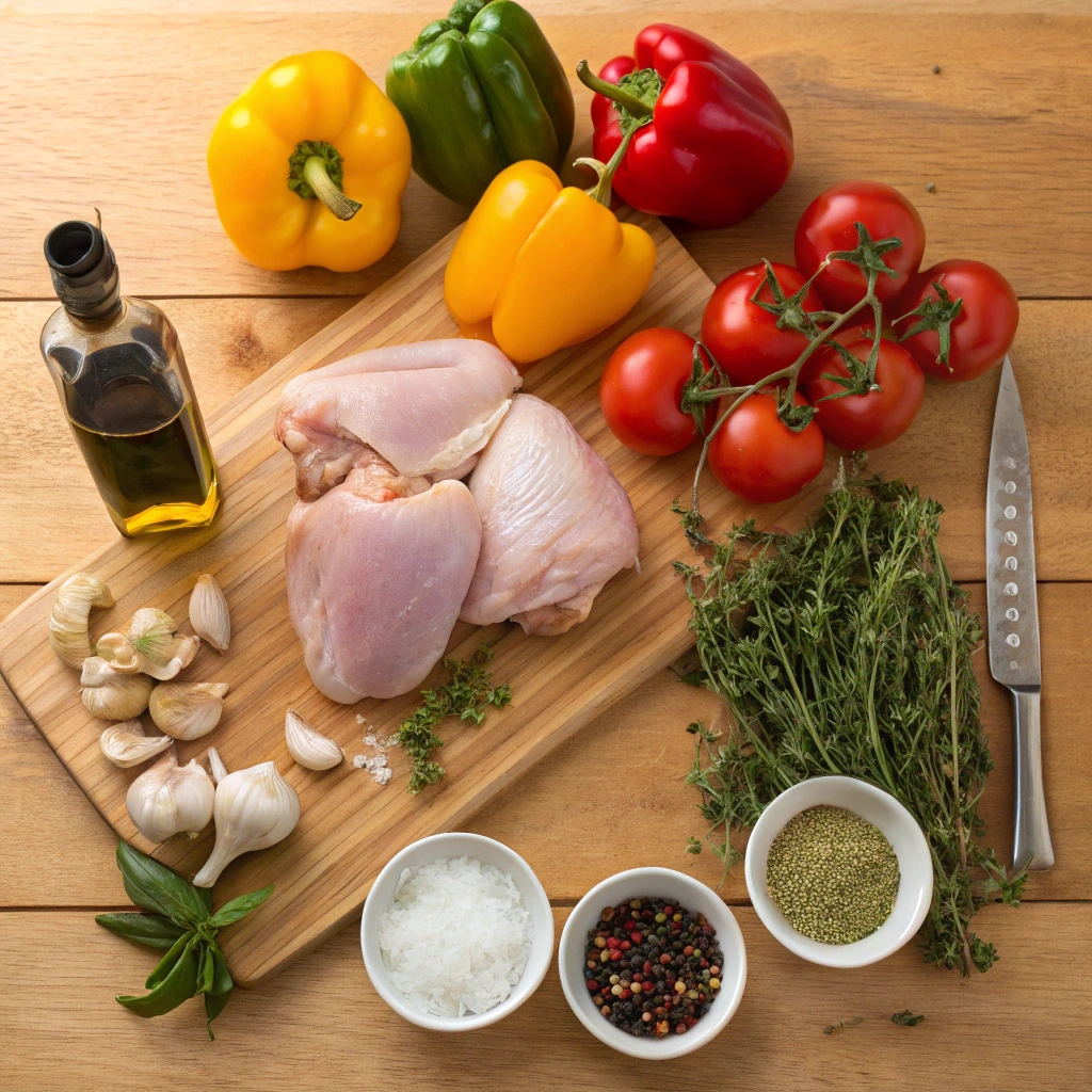 poulet-basquaise-savoureux poulet basquaise savoureux