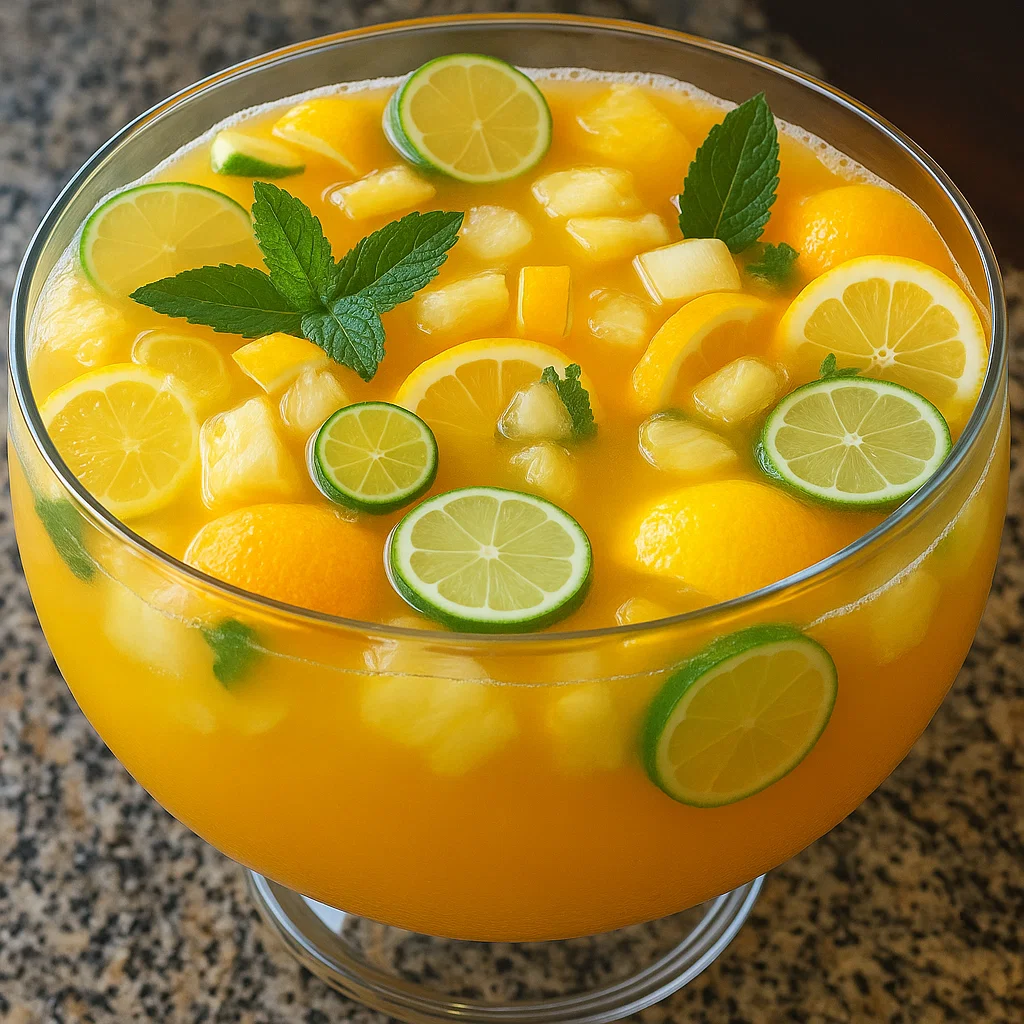 punch-tropical-a-l'ananas-et-a-la-limonade-2 Punch tropical à l'ananas et à la limonade
