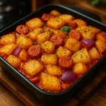 Gratin de légumes au paprika et chorizo