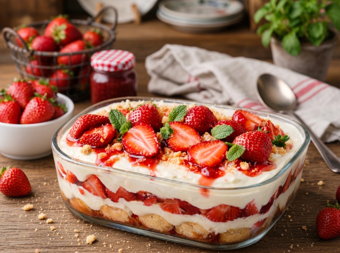 tiramisu aux fraises mascarpone facile