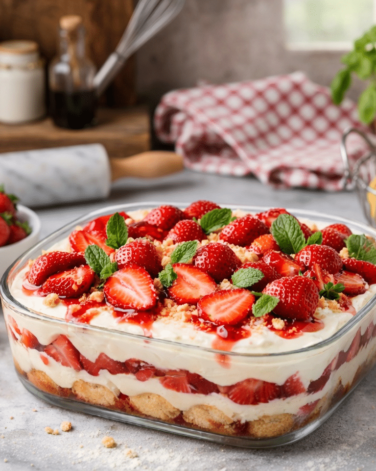 tiramisu aux fraises mascarpone