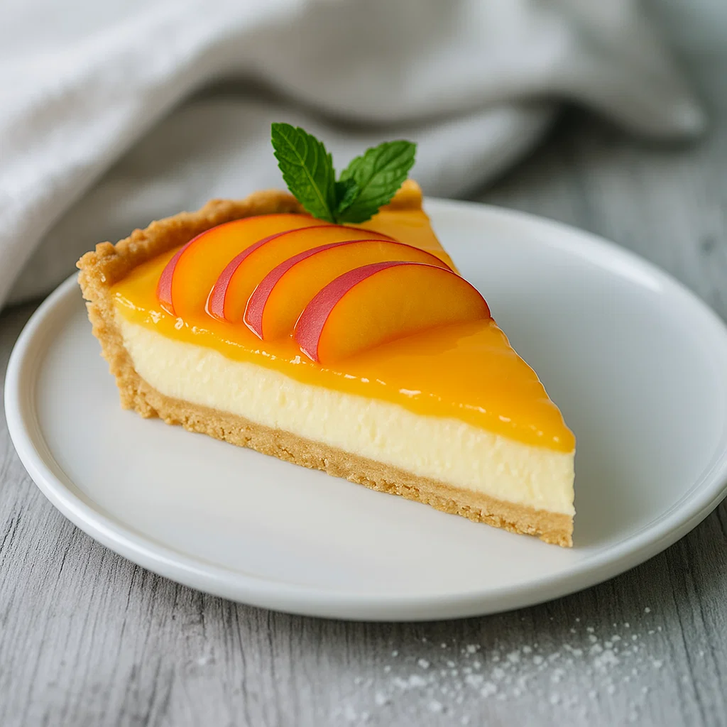 tarte au mascarpone et à la pêche