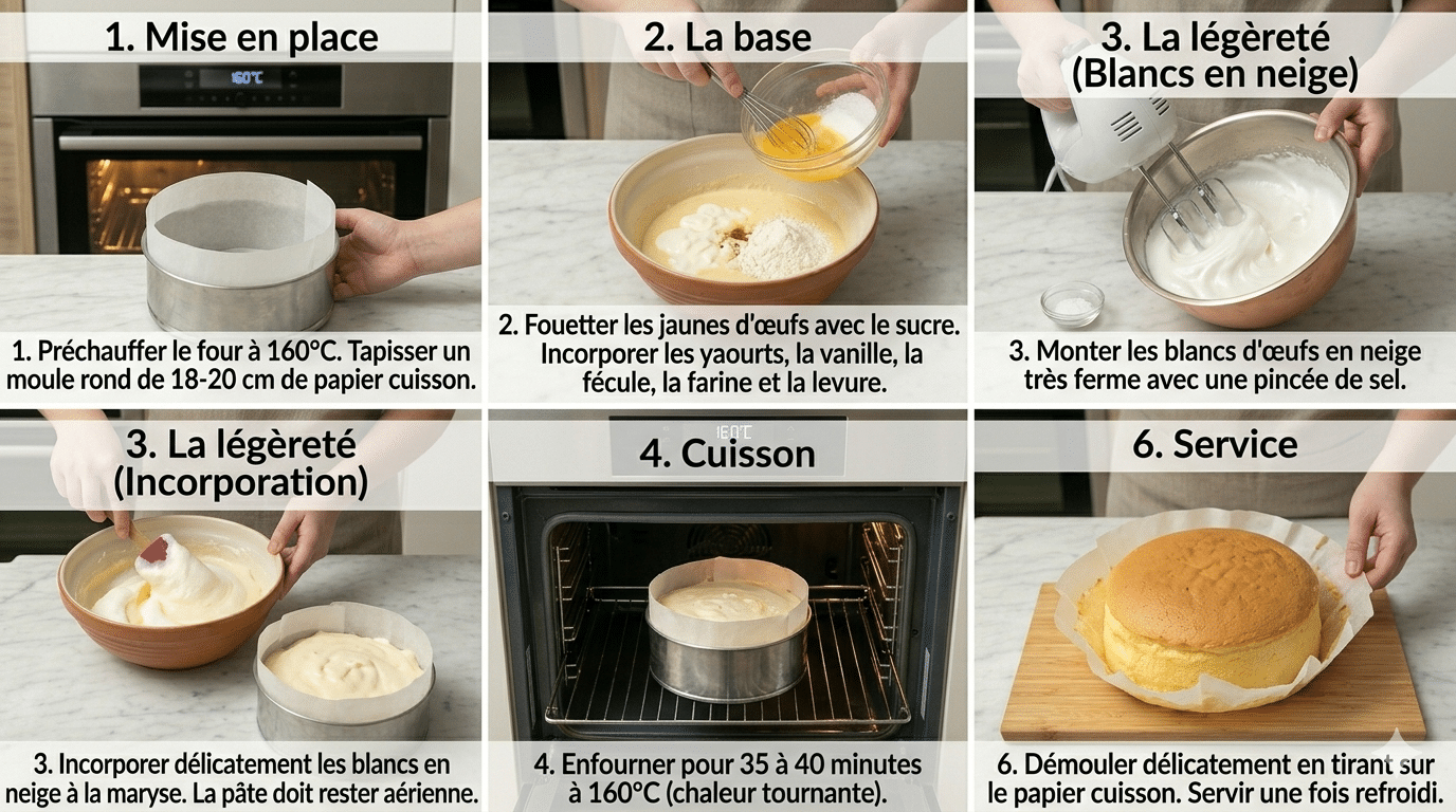 Gâteau Léger au Yaourt Façon Nuage : Le Dessert Aérien