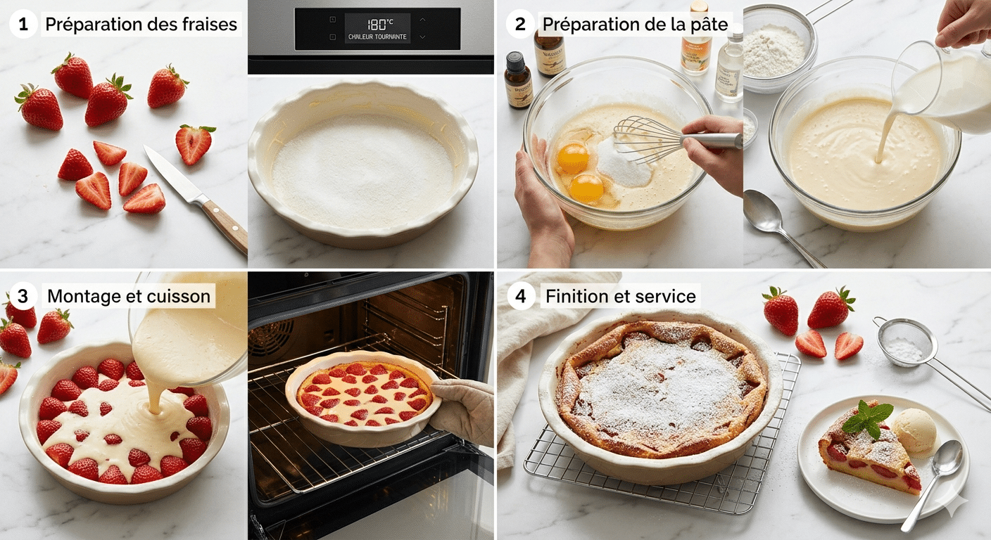 Clafoutis aux Fraises : Le Dessert Léger, Fruité et Réconfortant qui Fait Craquer Tout le Monde