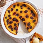 Clafoutis aux cerises doré au four