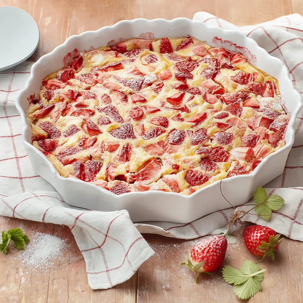 Clafoutis aux fraises traditionnel revisité