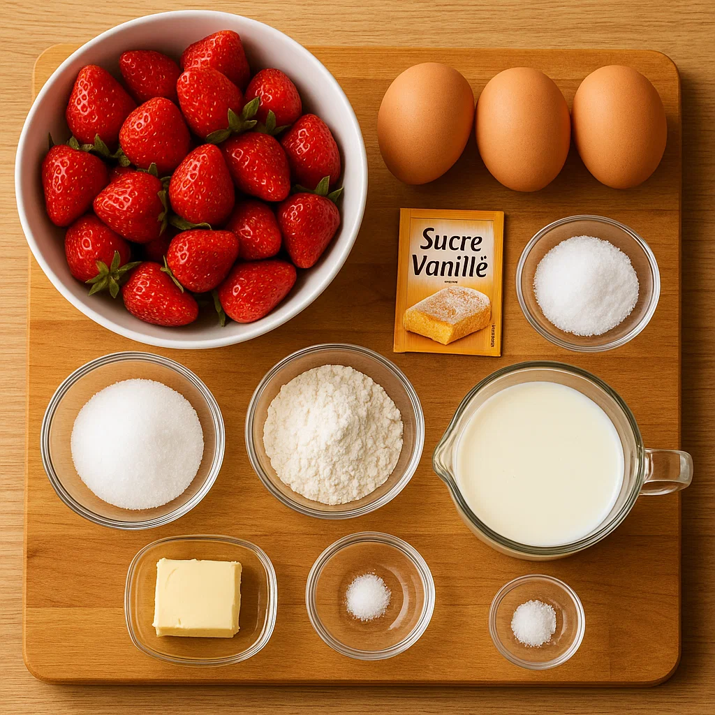 clafoutis-leger-aux-fraises Ingrédients pour préparer un Clafoutis Léger aux Fraises maison