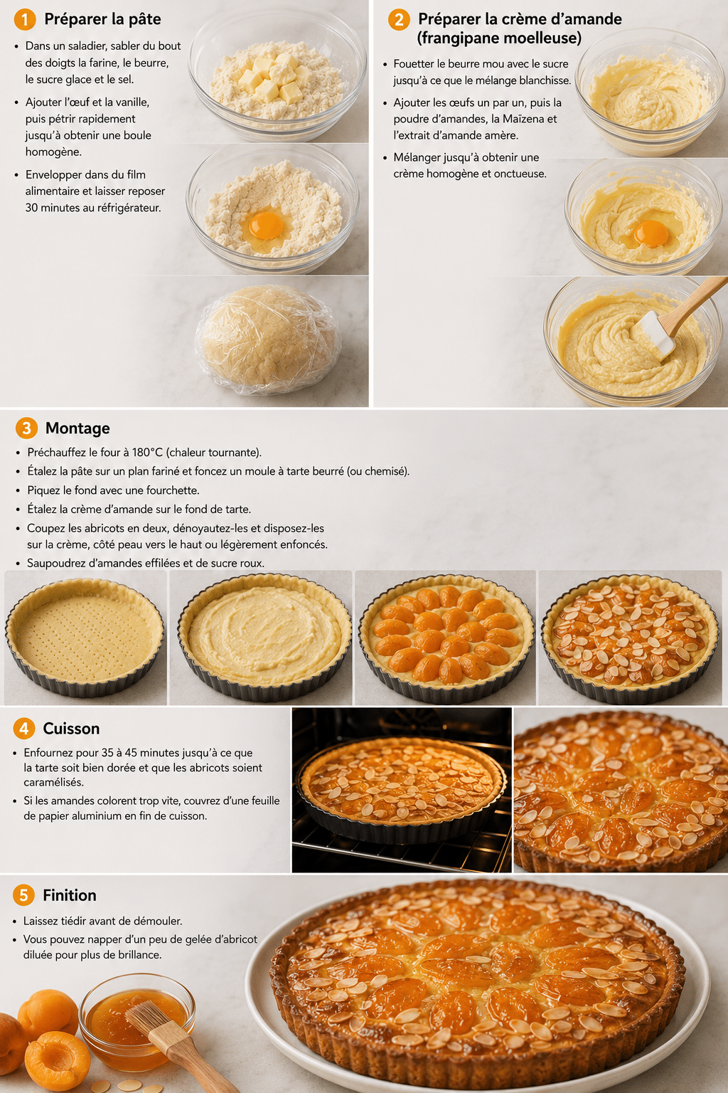 tarte moelleuse aux abricots et amandes RECETTE FACILE tarte moelleuse aux abricots et amandes RECETTE FACILE