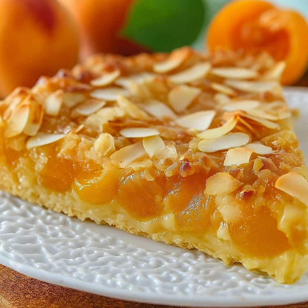 Assemblage de la tarte aux abricots avant cuisson. Des oreillons d'abricots sont disposés en cercle sur la crème d'amandes dans un fond de tarte cru.