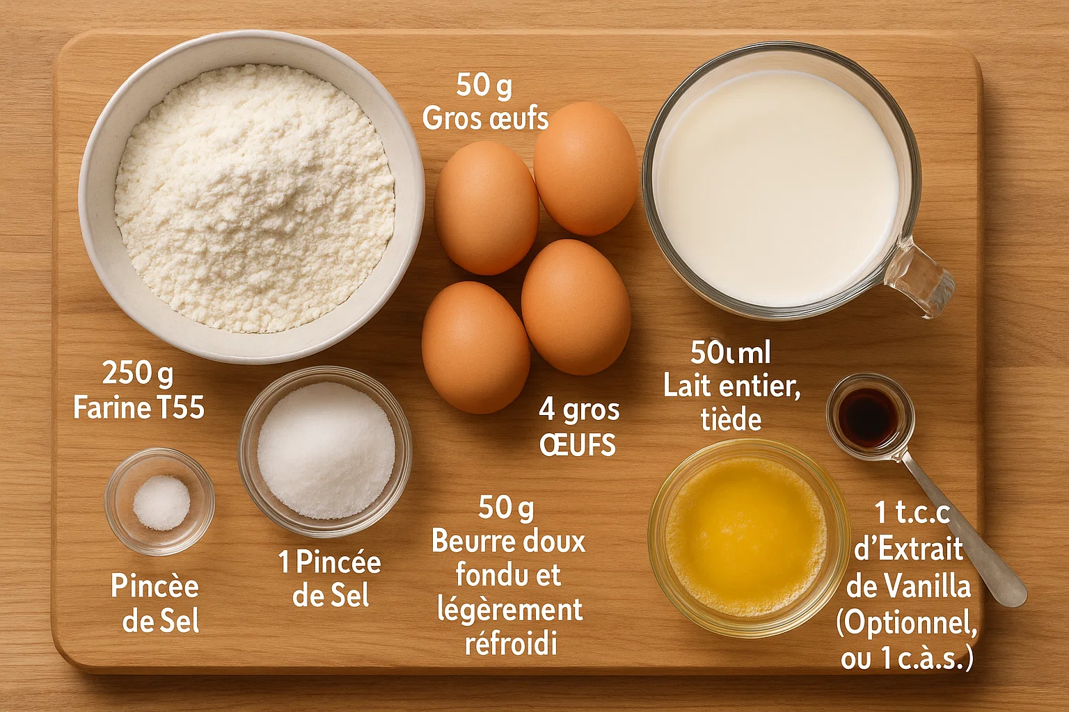 pate-a-crepes-sans-repos-3 Une belle pile de crêpes dorées faites avec la recette de Pâte à Crêpes Sans Repos, garnies de sucre glace et de baies fraîches.