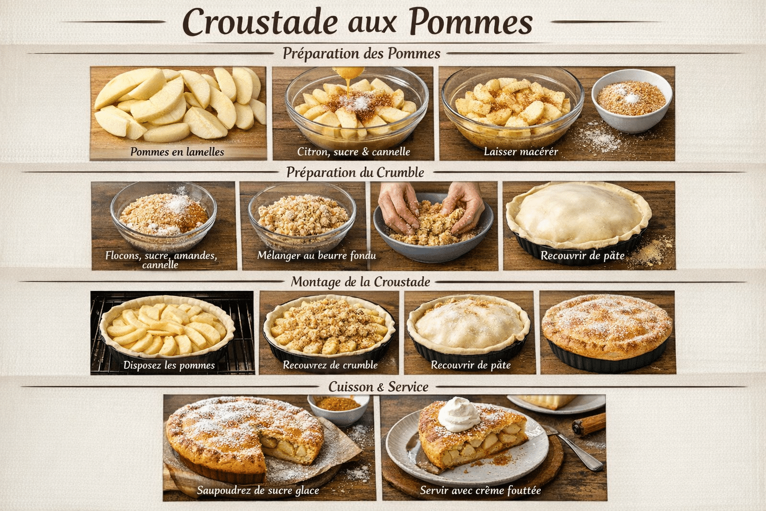 Étape par Étape: Croustade aux Pommes : La Tarte Rustique et Croustillante du Sud-
