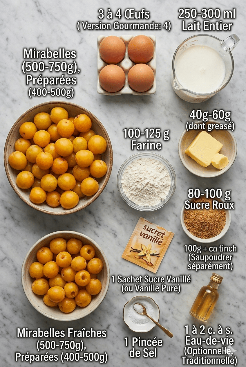 Clafoutis aux mirabelles traditionnel : la recette authentique