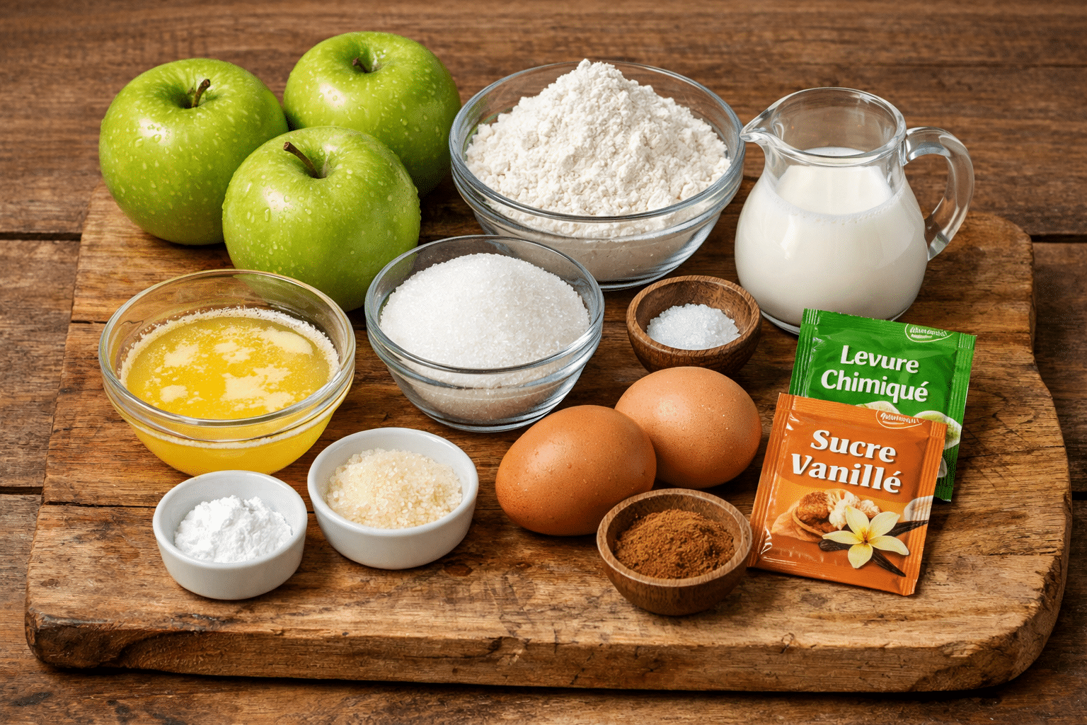 La Liste des Ingrédients : Gâteau aux Pommes Tomber Terre