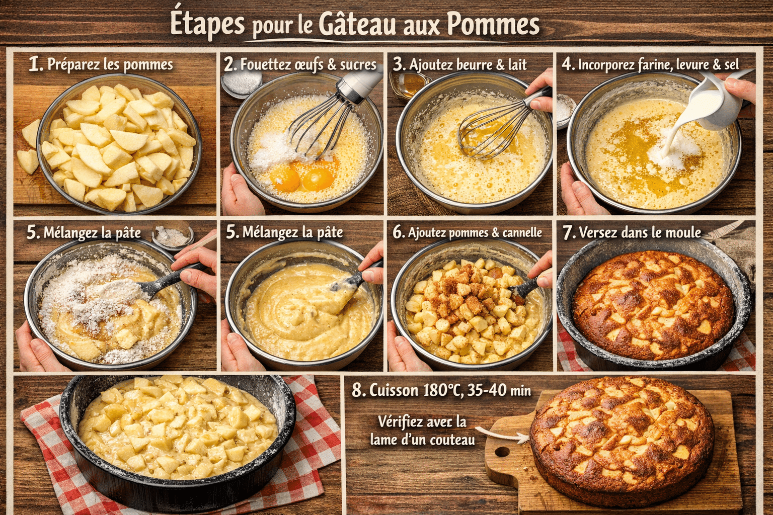 Étape par Étape: Gâteau aux Pommes Tomber Terre