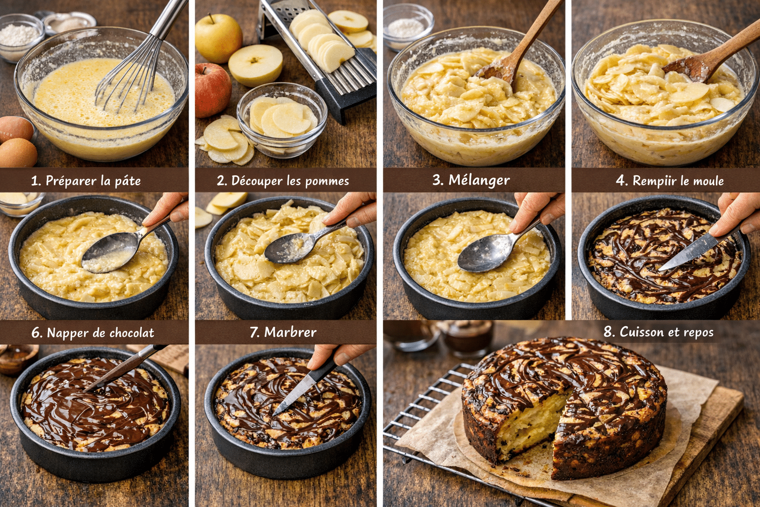 Comment faire Le Clafoutis Pommes & Chocolat