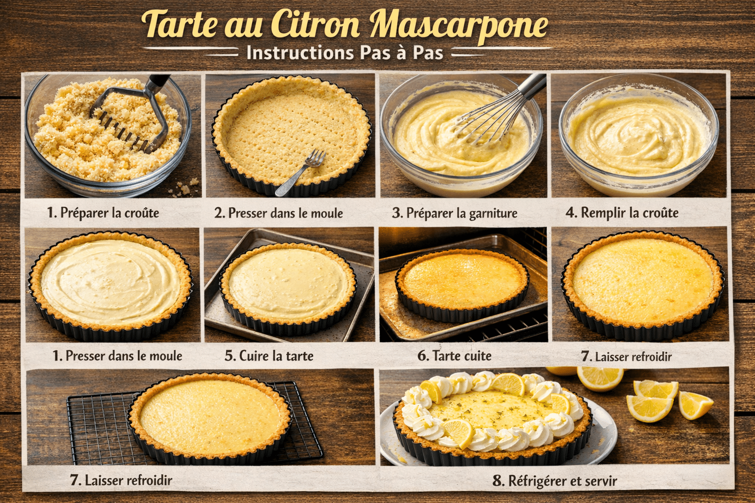 Étape par Étape: Tarte au Citron au Mascarpone
