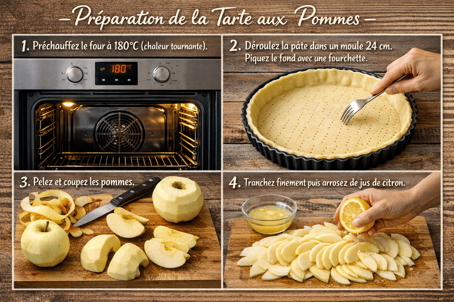 Préparez les pommes et le moule