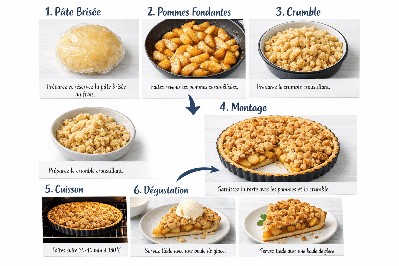 Comment faire la Tarte aux Pommes Crumble
