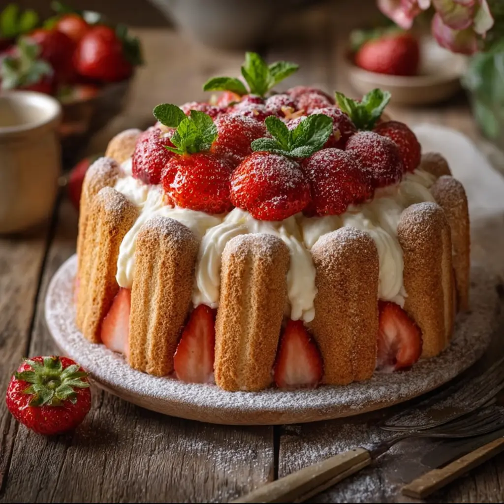 Charlotte aux Fraises Façon Tiramisu 2 Charlotte aux Fraises Façon Tiramisu Recette