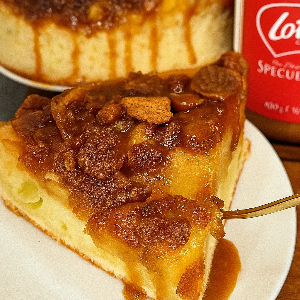 Gâteau invisible aux pommes 2 Des tranches de pommes très fines sont mélangées à la pâte liquide d'un gâteau invisible aux pommes, prêtes à être cuites.