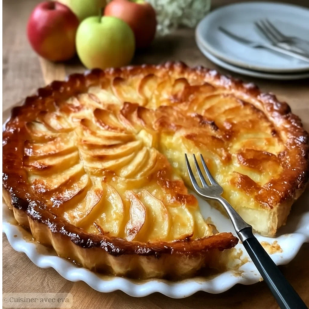 Ingrédients du Namandier aux pommes moelleux : poudre d'amande, pommes tranchées, beurre ramolli, œufs et sucre.