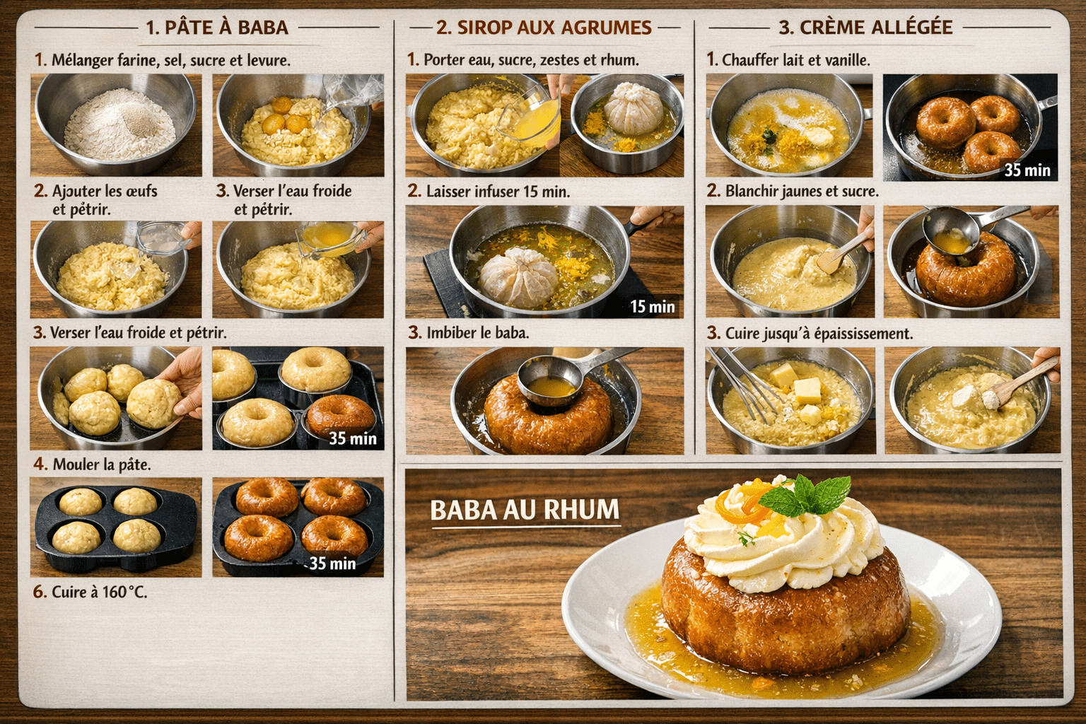 Comment faire le Baba au rhum Alexandres recette