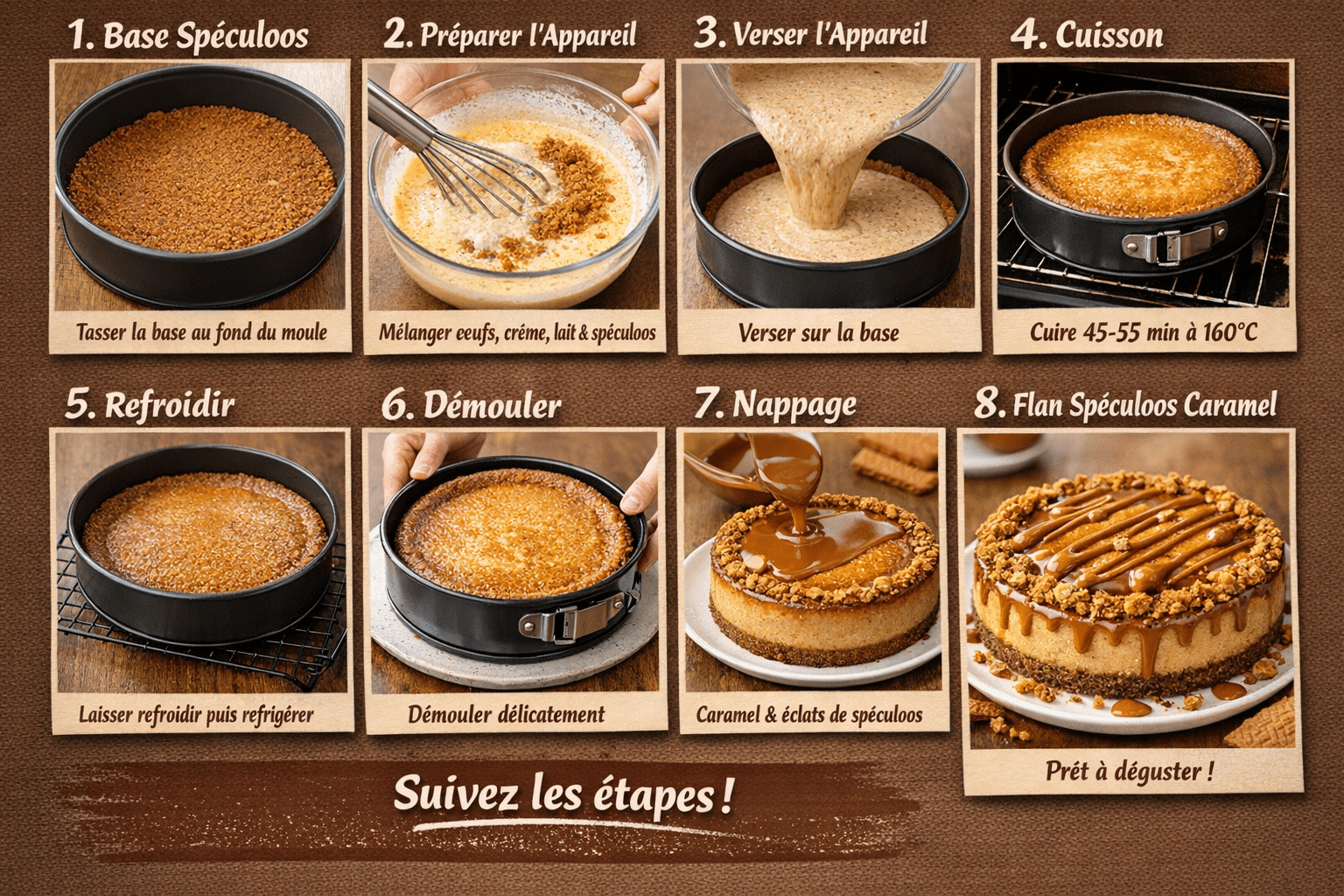 Flan au Spéculoos : La Recette Crémeuse et Épicée qui Révise le Classique avec Gourmandise