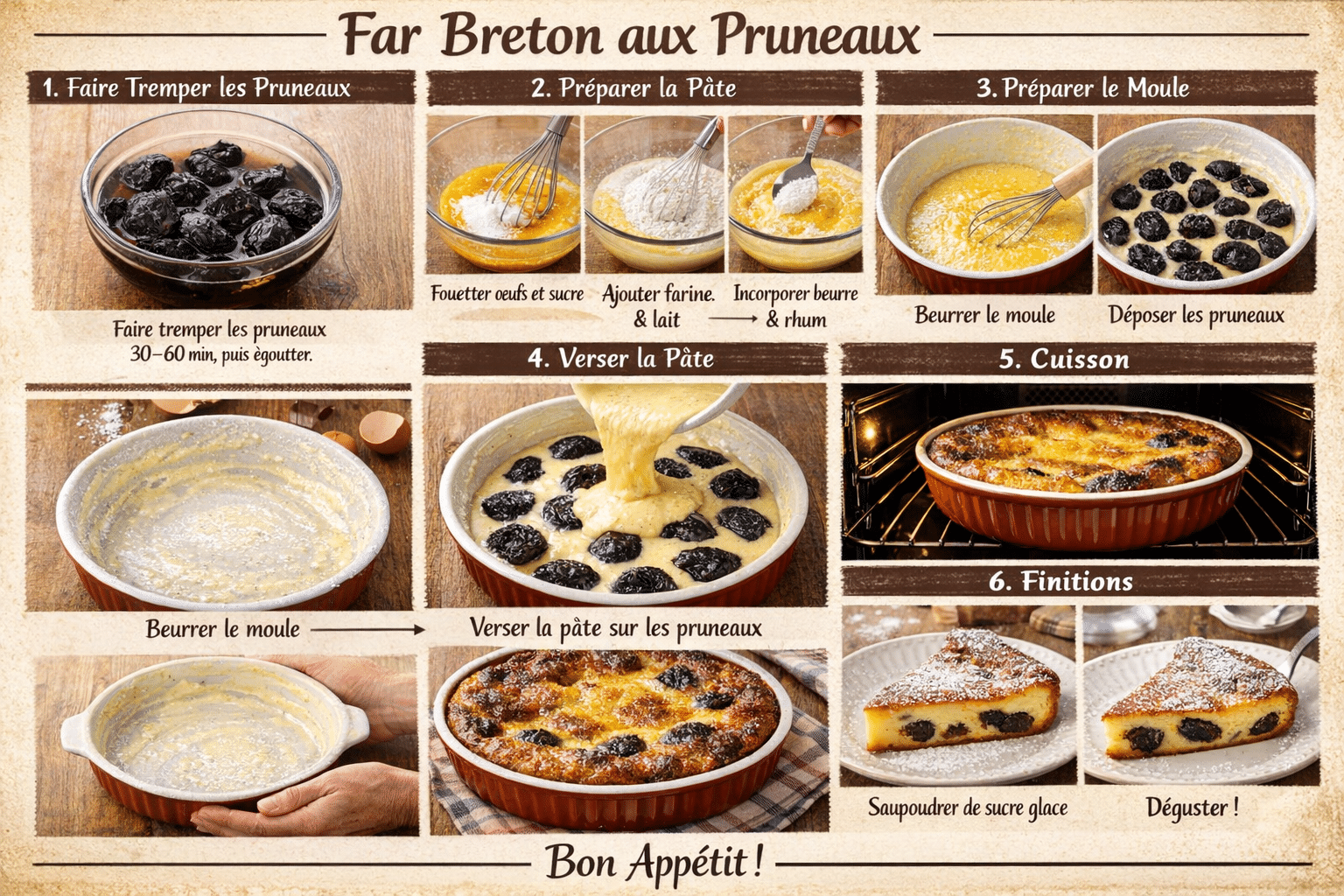 Far Breton aux Pruneaux : Le Gâteau Traditionnel Breton Crémeux et Réconfortant