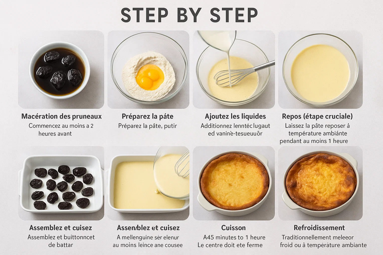 Far Breton Traditionnel aux Pruneaux 2 Far Breton Traditionnel aux Pruneaux dans le plat à gratin, avec les pruneaux disposés au fond avant d'être enfourné.