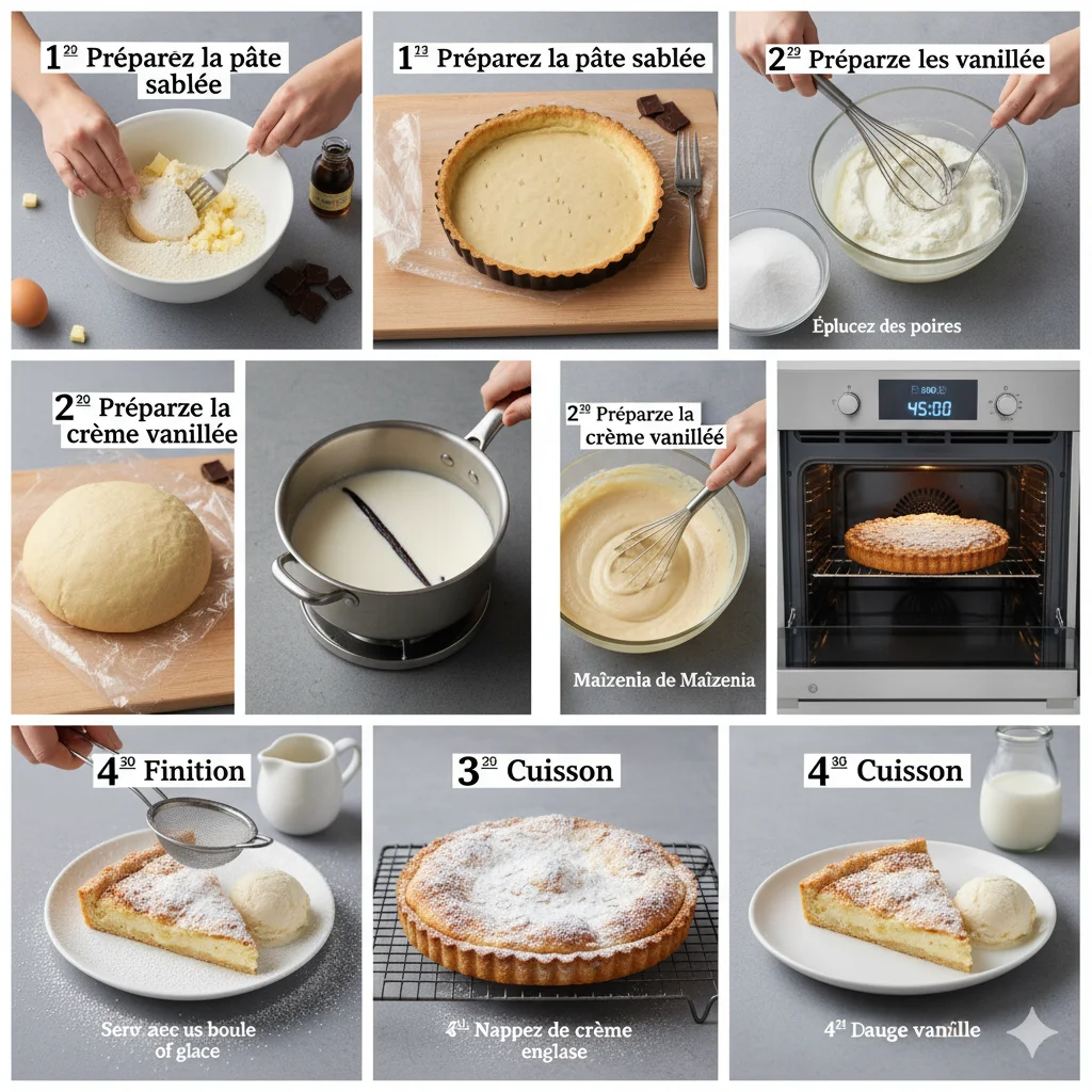 Gâteau Crémeux à la Vanille Tarte Nuage après cuisson, doré et tremblotant.