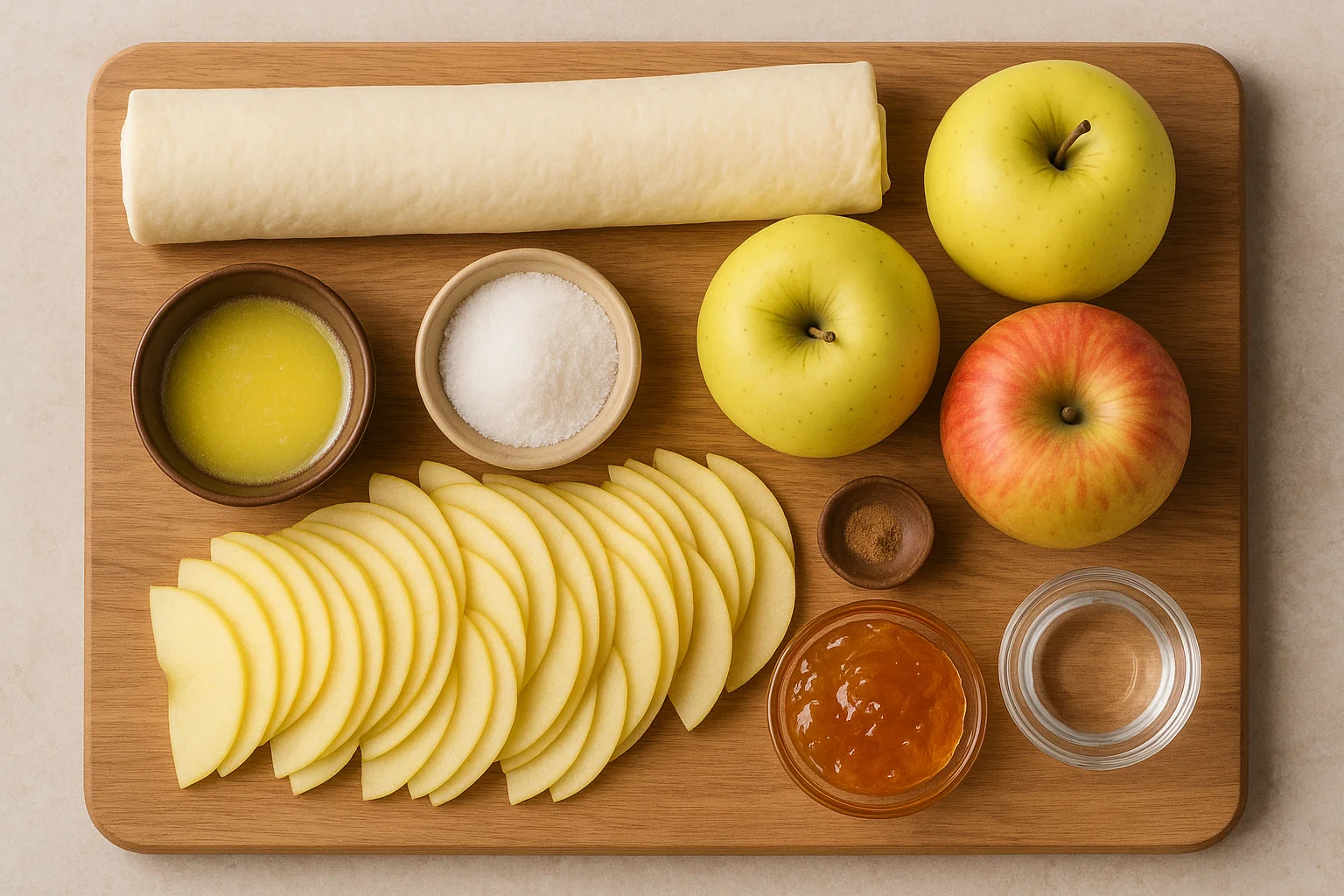 Tartelettes Fines Maison Pommes 3 Tartelettes Fines Maison Pommes tout juste sorties du four, bien dorées et croustillantes.