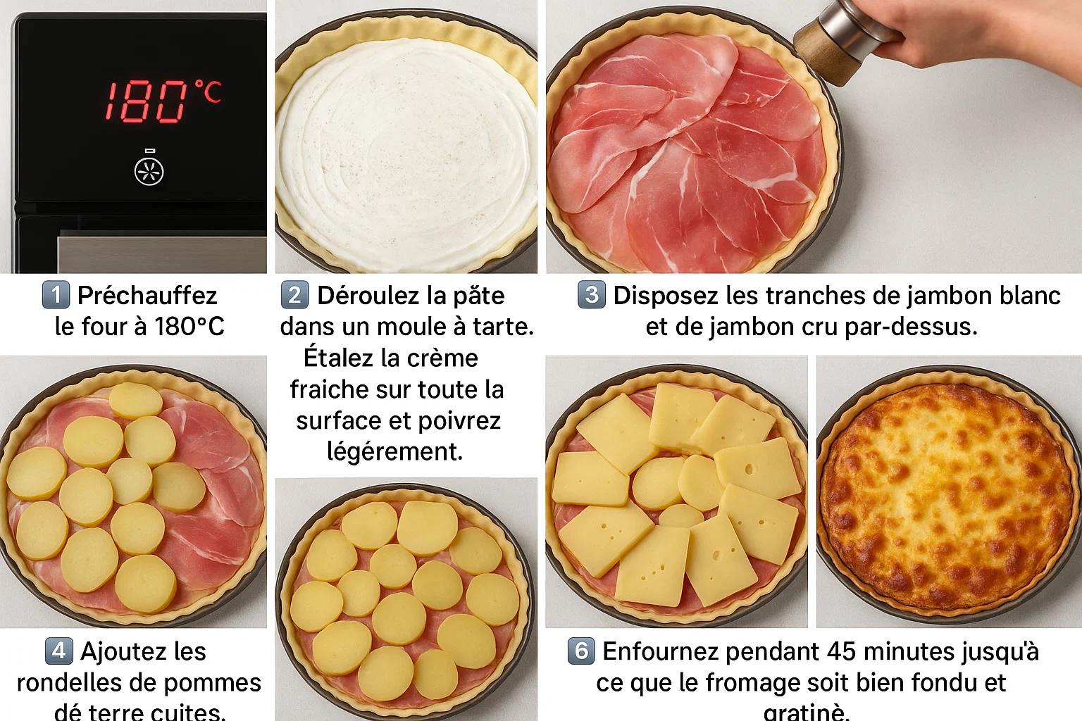 Tarticlette – La Tarte Façon Raclette 4 Tarticlette – La Tarte Façon Raclette accompagnée d'une salade verte fraîche et de cornichons.