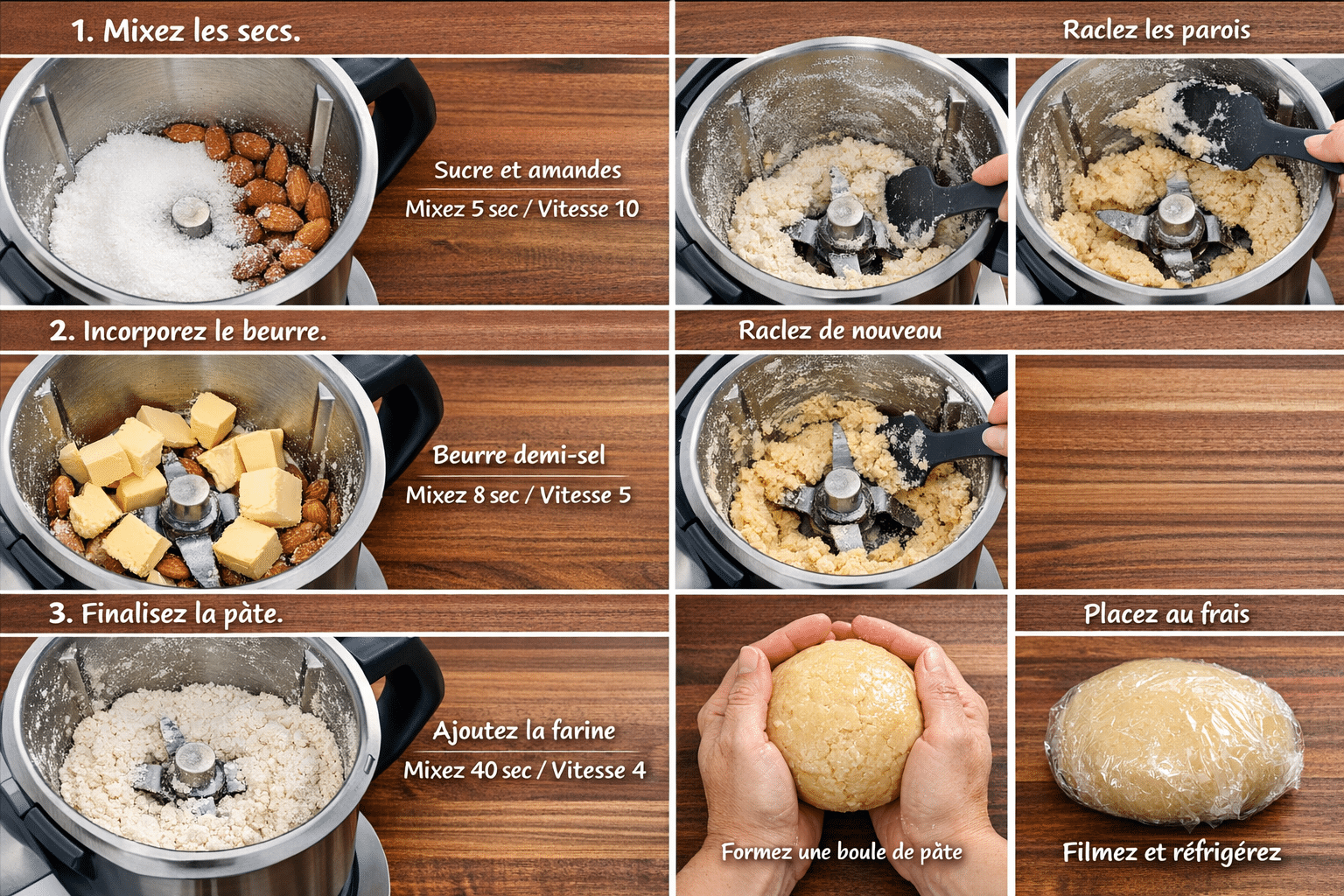 Étape 1 : La Pâte (Au robot)