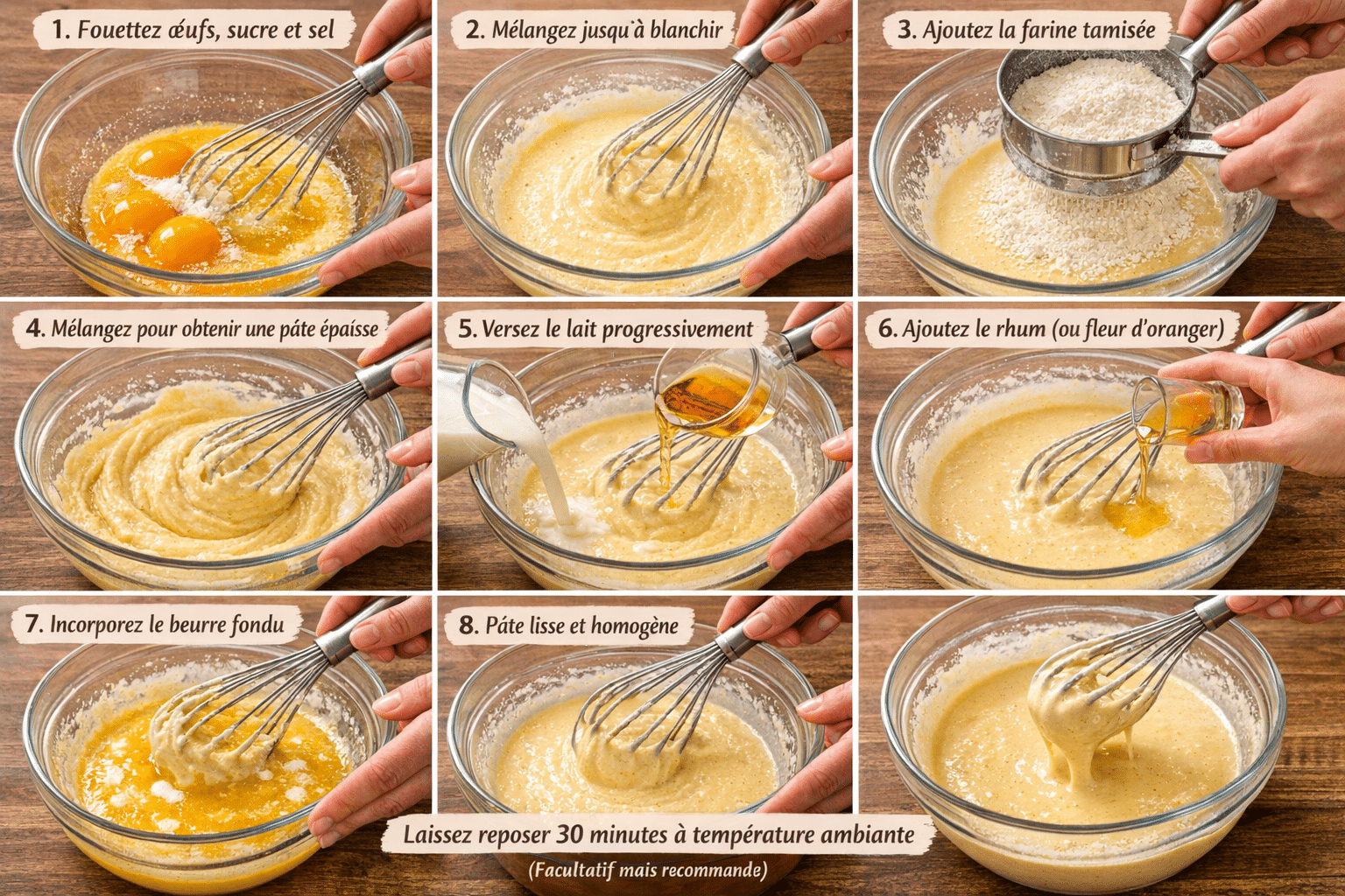 Préparez la pâte Préparez la pâte