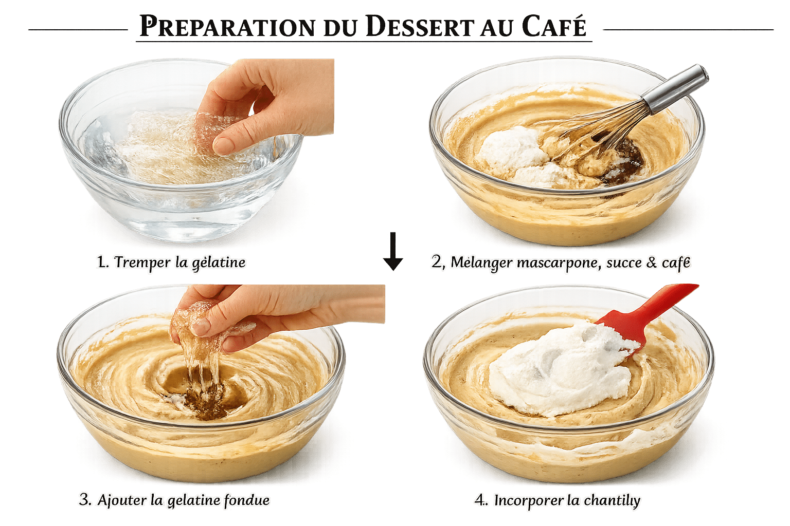 2. La mousse au café (le secret de la tenue)