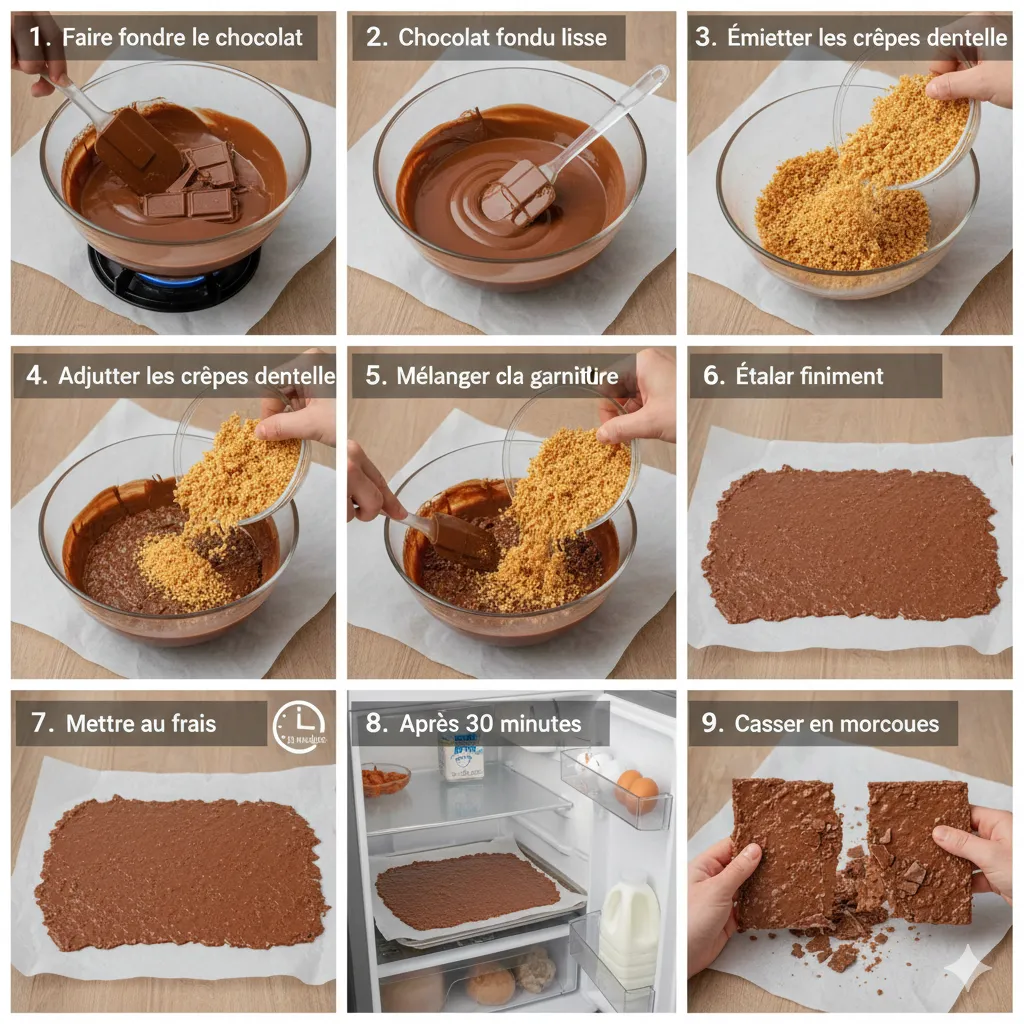 Bûche café-noisette croustillante