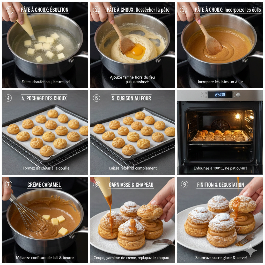 Choux à la Crème au Caramel