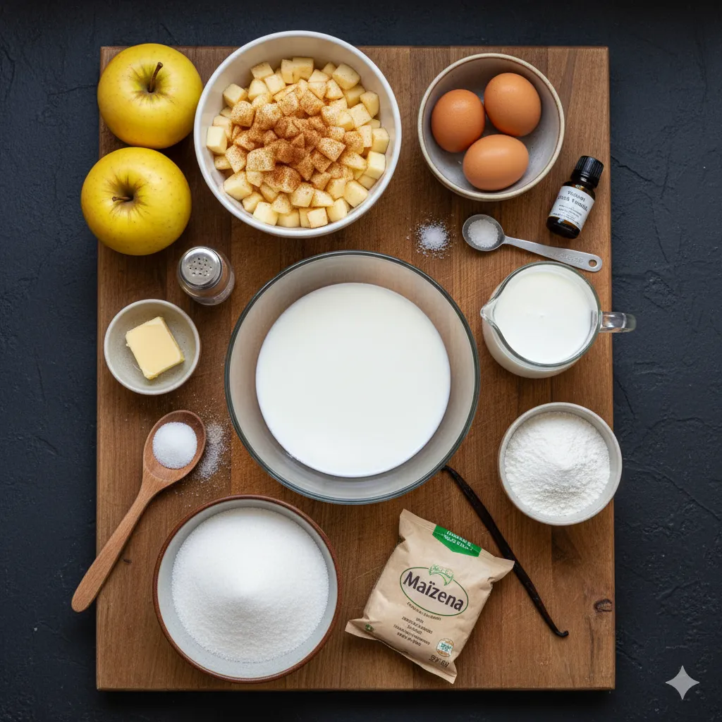 Clafoutis Express aux Pommes après cuisson, bien doré et avec une texture ferme.