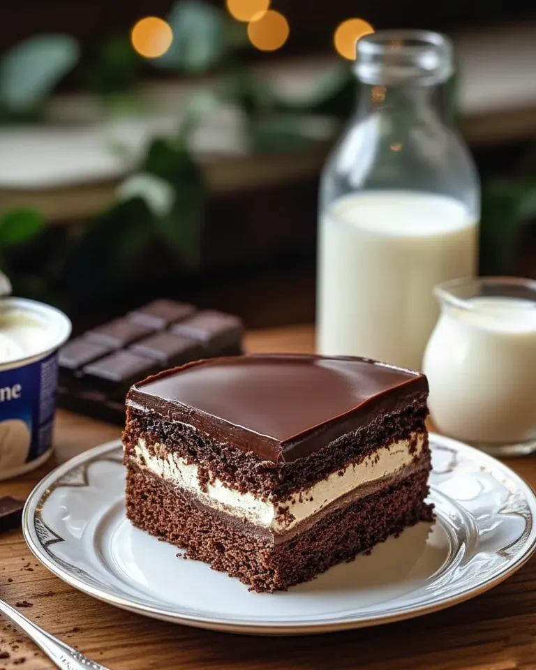Génoise au chocolat coupée en deux disques réguliers, montrant sa texture légère et spongieuse. Gâteau Fondant Chocolat et Mascarpone